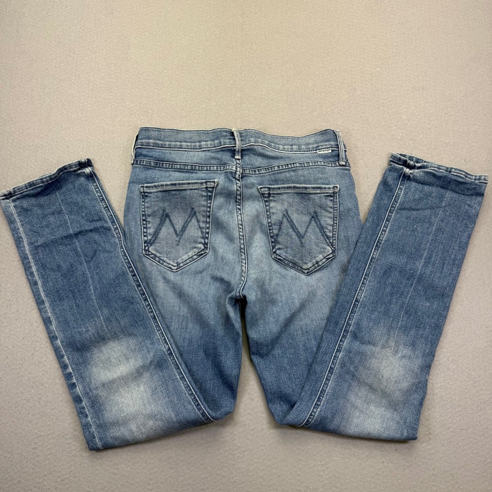 Mother‎ Denim High Rise Straight Leg Blue Jeans Medium Wash Size 28 USA Made